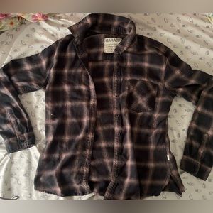 Plaid flannel, pink &purple